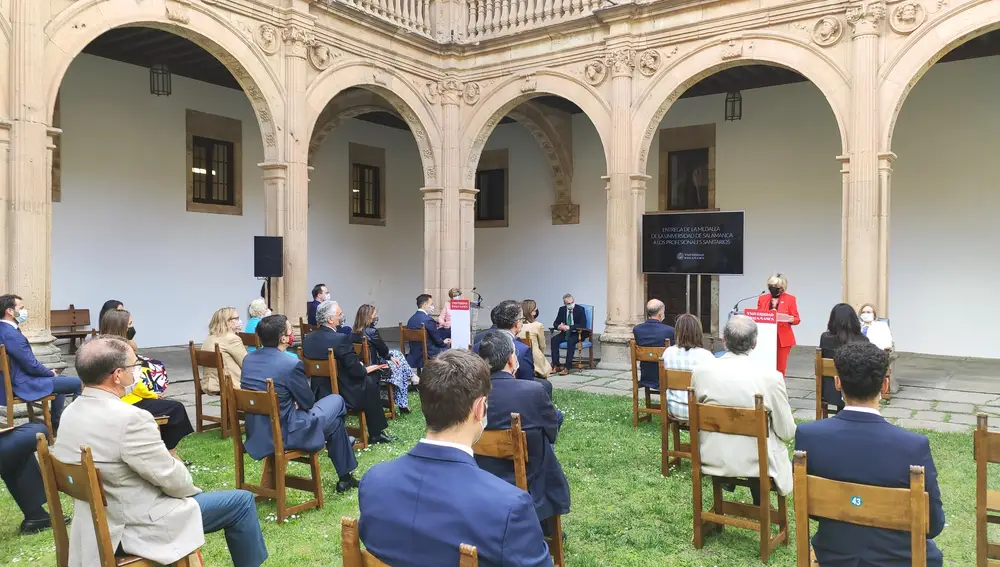 Intervención de Verónica Casado en el acto de entrega de la Medalla de la Universidad de Salamanca a los profesionales sanitariosEUROPA PRESS18/05/2021