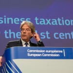 El comisario de Economía, Paolo Gentiloni, durante la presentación del plan