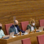 Los cuatro diputados no adscritos de Les Corts Jesús Salmerón, José Antonio Martínez, Cristina Gabarda y Sunsi Sanchis