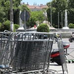 Así lucía ayer la Plaza de Neptuno en Madrid