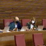 Los cuatro exdiputados de Ciudadanos que han pasado a ser no adscritos, Jesús Salmerón (i), José Antonio Martínez, Cristina Gabarda y Sunsi Sánchez (d).