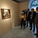 Autoridades en la inauguración de la exposición 'Tres Visiones de España. Sorolla, Romero de Torres y Solana' en el Museo Art Nouveau y Art Déco-Casa Lis de Salamanca.EUROPA PRESS.20/05/2021