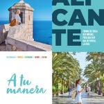 Cartel promocional de la campaña turística de Alicante
