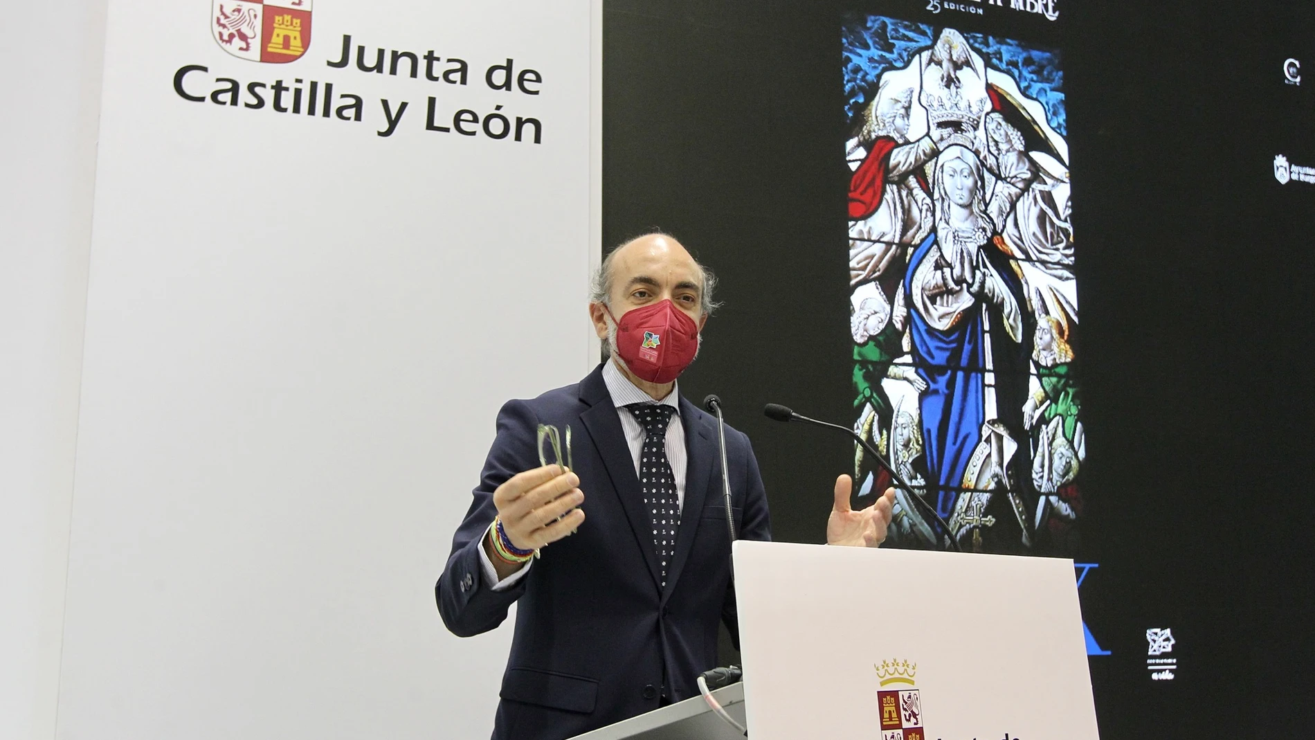 El consejero de Cultura y Turismo, Javier Ortega, participa en el acto de promoción de la XXV edición de la exposición de Las Edades del Hombre "LUX".