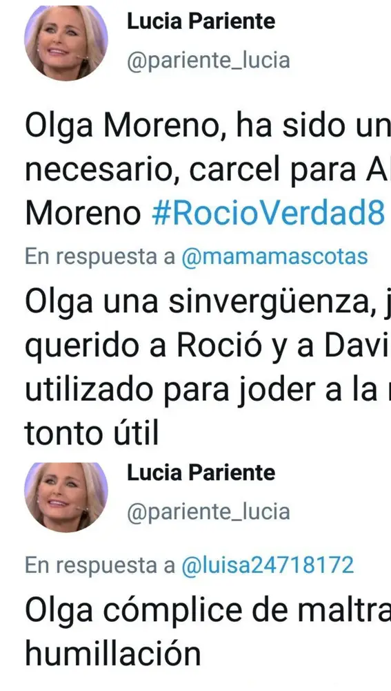 Polémicos tuits de Lucía Pariente