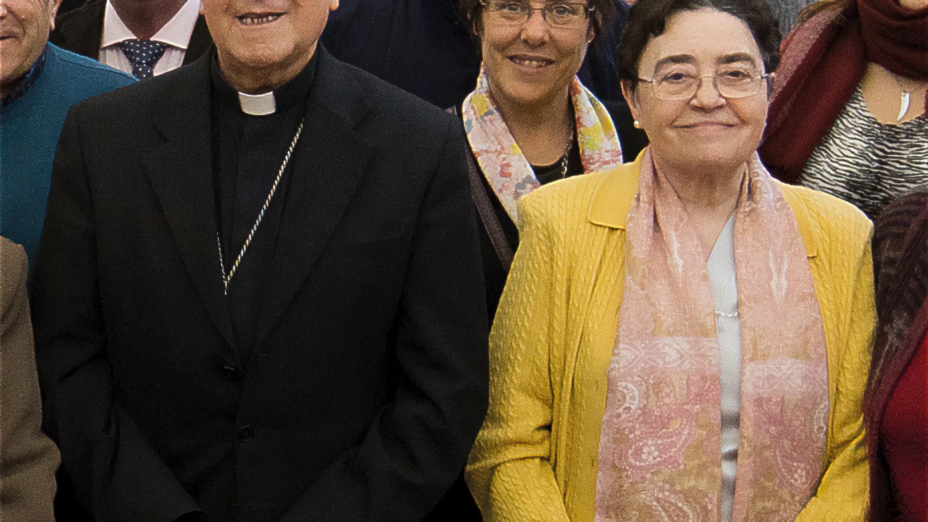 El cardenal arzobispo de Valladolid, Ricardo Blázquez, junto a Pilar de Pablos