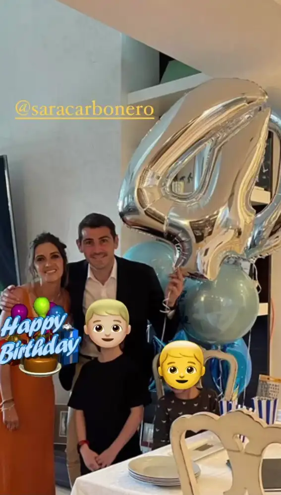Sara Carbonero celebrar junto a Iker Casillas el cumpleaños del portero.