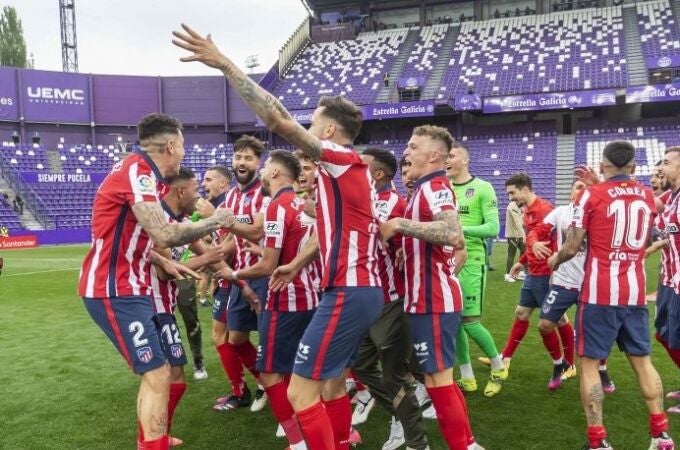 El Atlético se proclamó campeón de la Liga 2020/21 en Valladolid