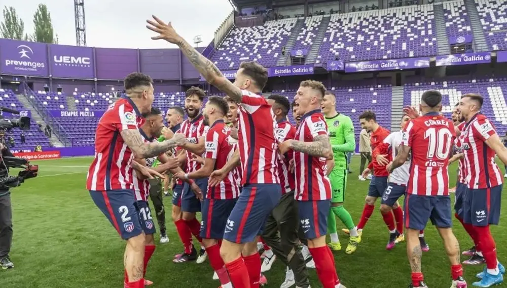 El Atlético se proclamó campeón de la Liga 2020/21 en Valladolid
