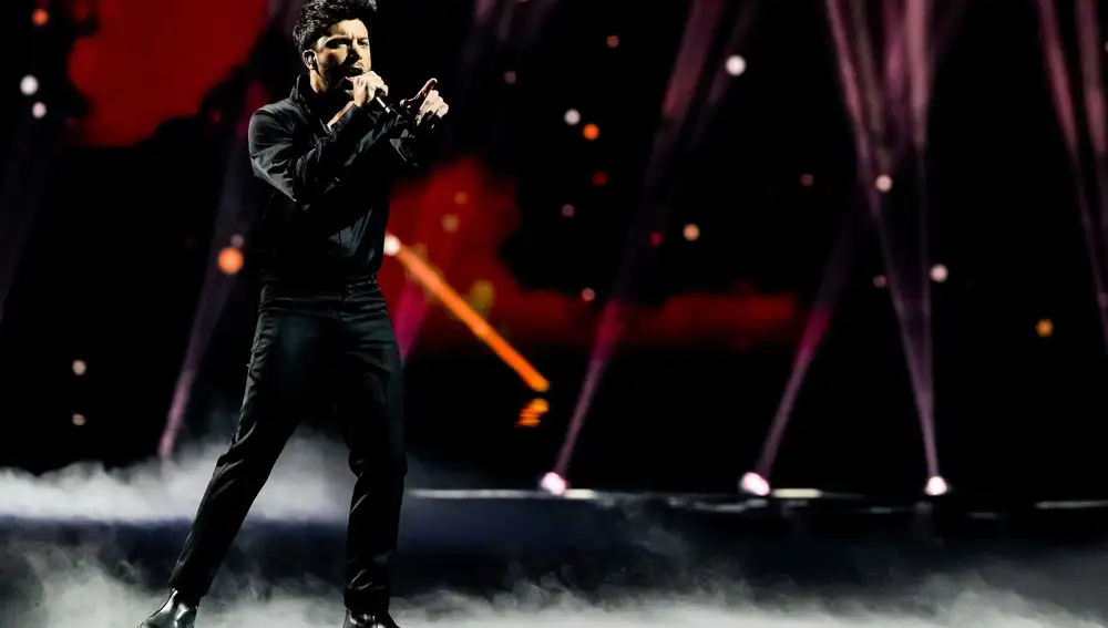 Blas Cantó en el festival de Eurovisión 2021.