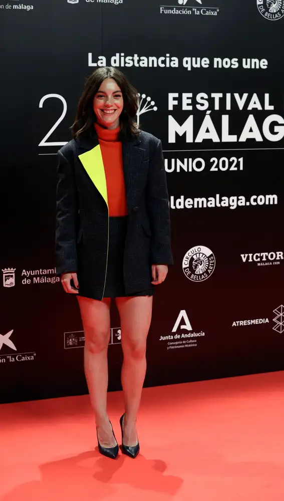 MADRID, 25/05/2021.- La actriz Vicky Luengo posa durante el photocall de presentación en Madrid de la próxima edición del 24 Festival de Málaga, este martes en el Círculo de Bellas Artes. EFE/ Juanjo Martín