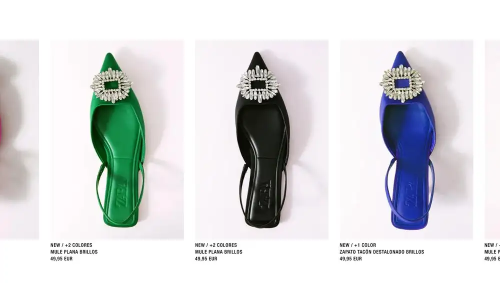 La nueva sección de zapatos de fiesta de Zara.