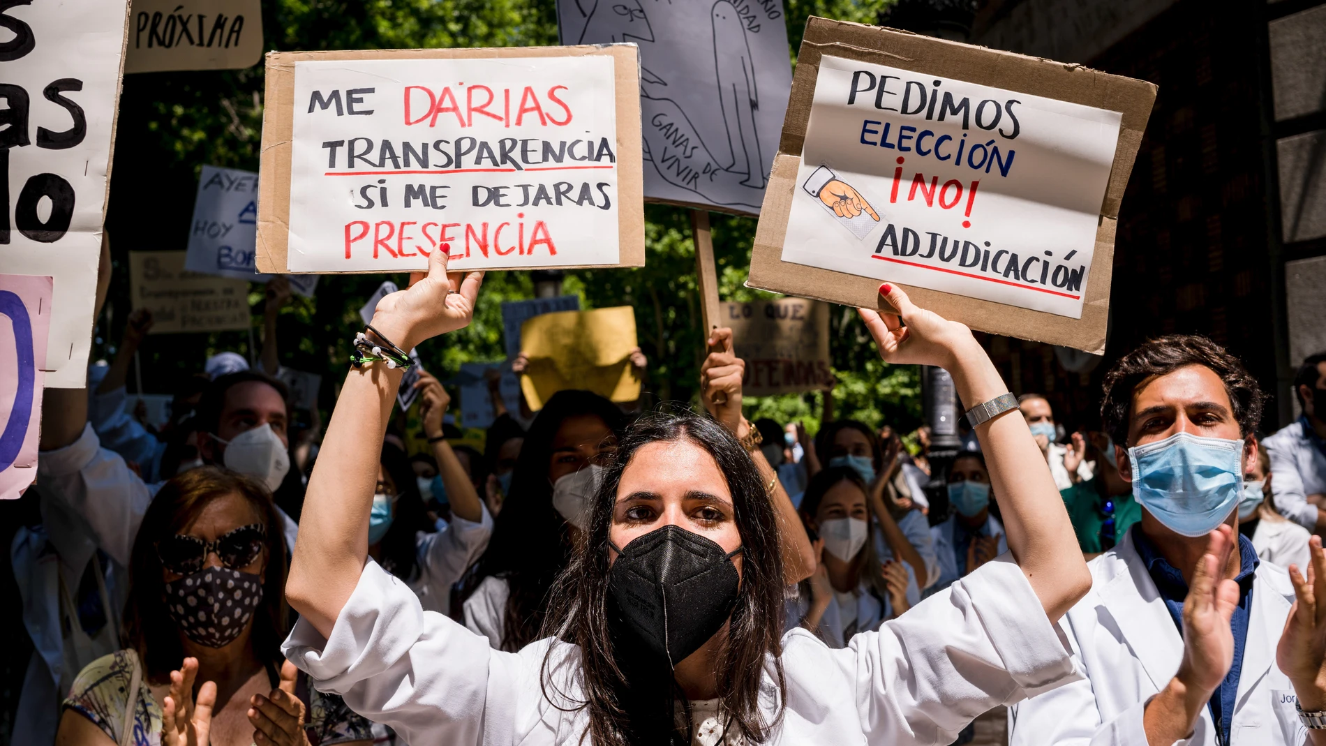 Última protesta de los MIR contra el Ministerio de Sanidad por el sistema de elección telemática de plazas MIR