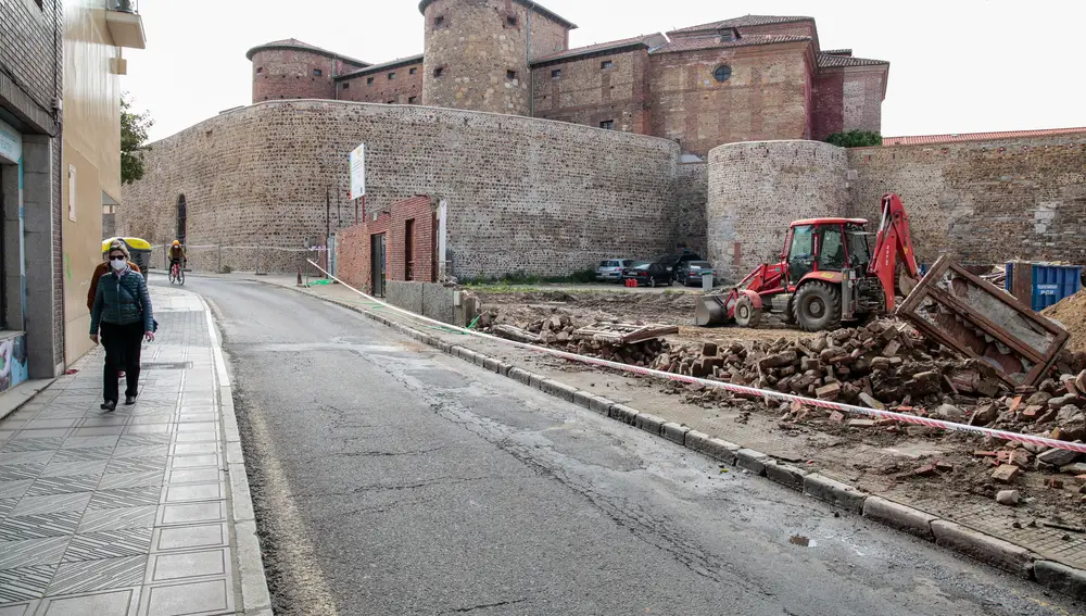 Obras del entorno de la Muralla Romana de León