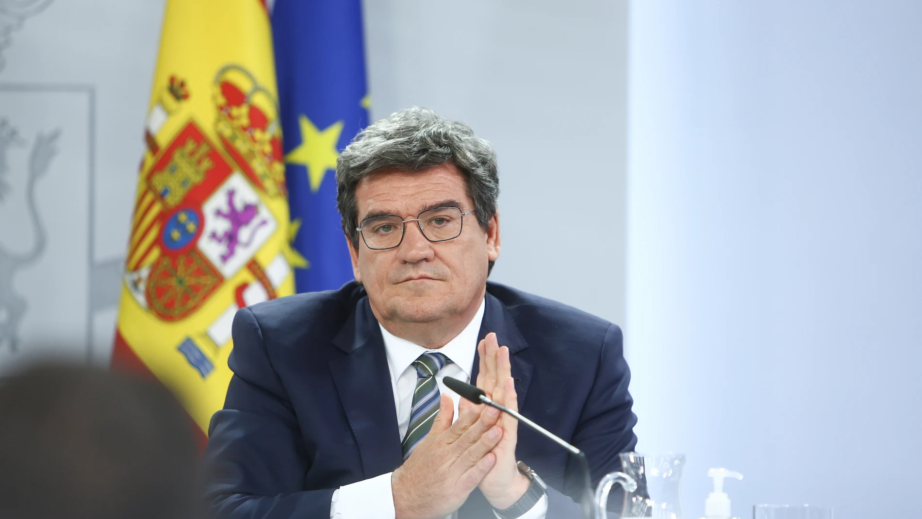 El ministro de Inclusión, Seguridad Social y Migraciones, José Luis Escrivá, al término del Consejo de Ministros del pasado jueves