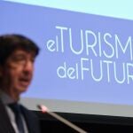 El vicepresidente de la Junta de Andalucía y consejero de Turismo, Regeneración, Justicia y Administración Local, Juan Marín, durante su visita a Fitur