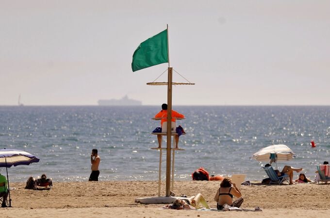 Imagen de la playa de Alboraya (Valencia)