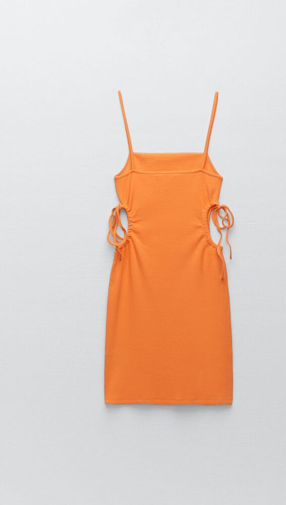 Vestido best sale naranja zara