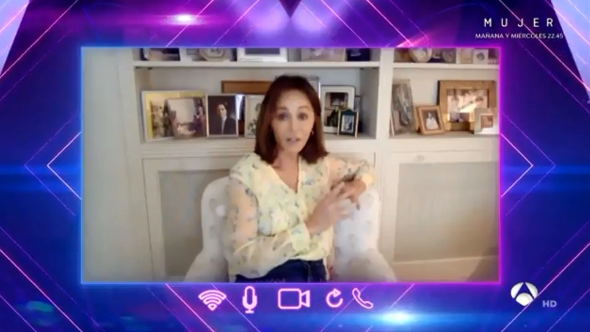 Isabel Preysler entrevistada telemáticamente por Arturo Valls