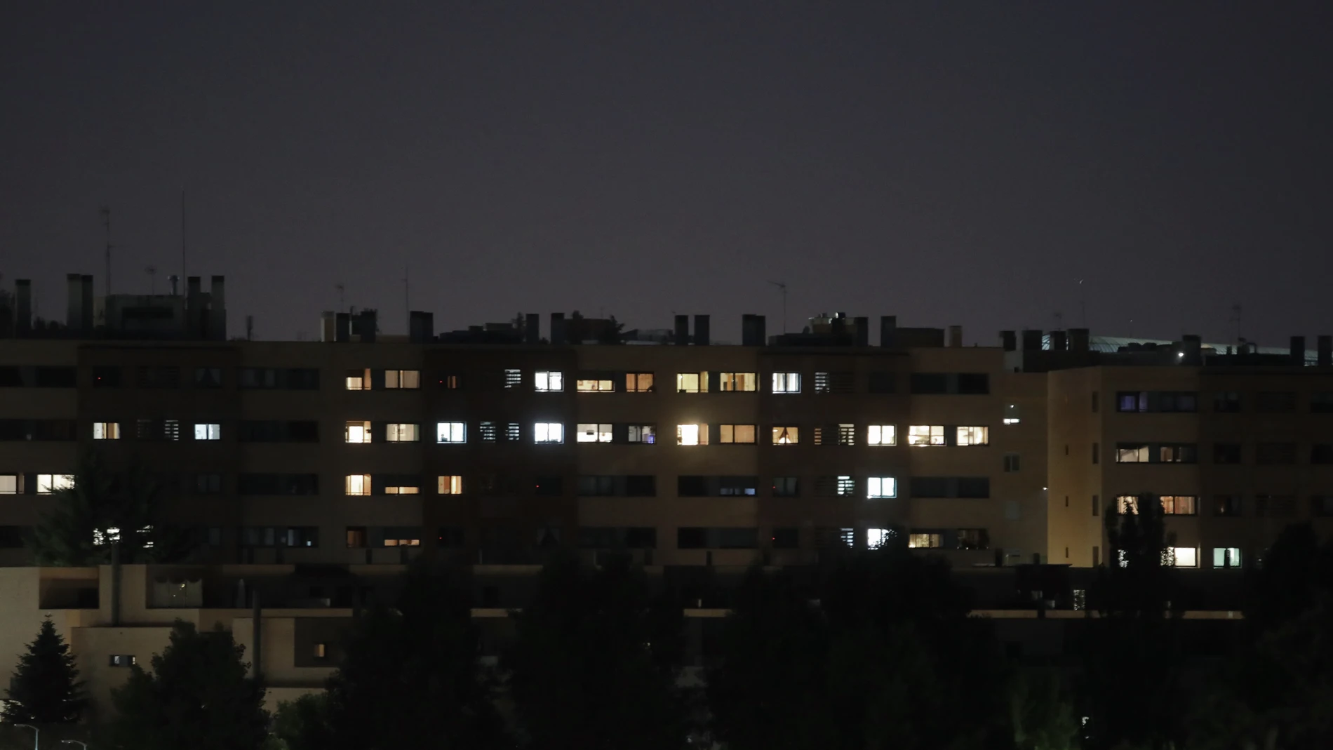 Edificios en Madrid tras la subida de la luz