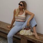 Mirian Pérez con pantalones estampados de Zara/ Instagram @honeydressing