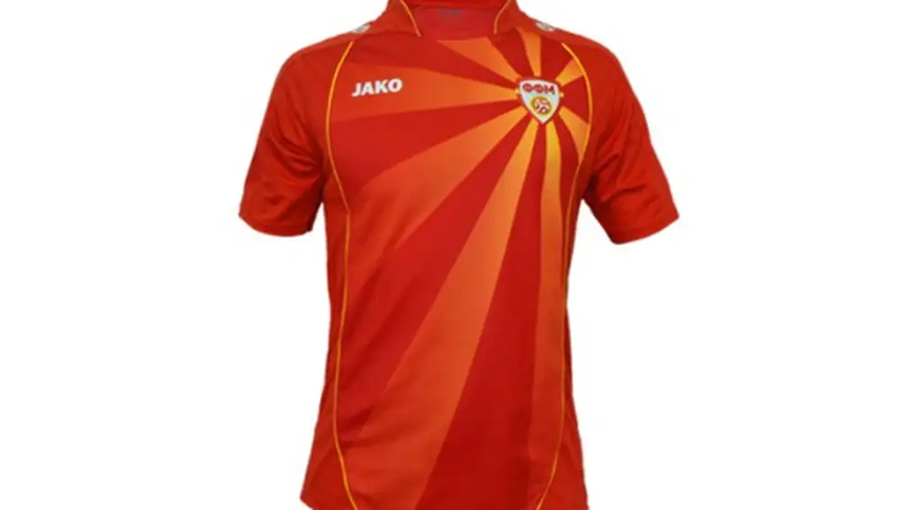 Camiseta de Macedonia del Norte como local para la Eurocopa 2020.