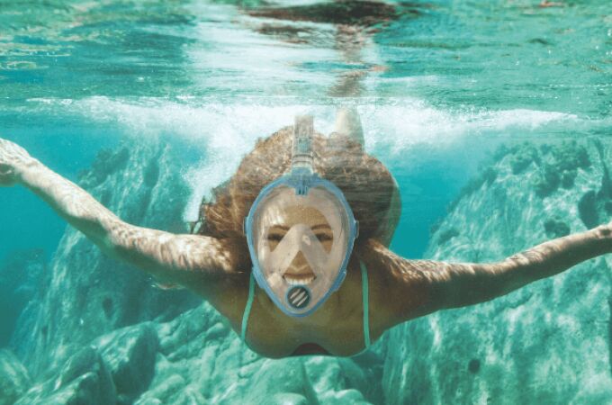 Máscara snorkel 180º