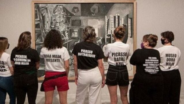 Protesta en el Museo Picasso de Barcelona