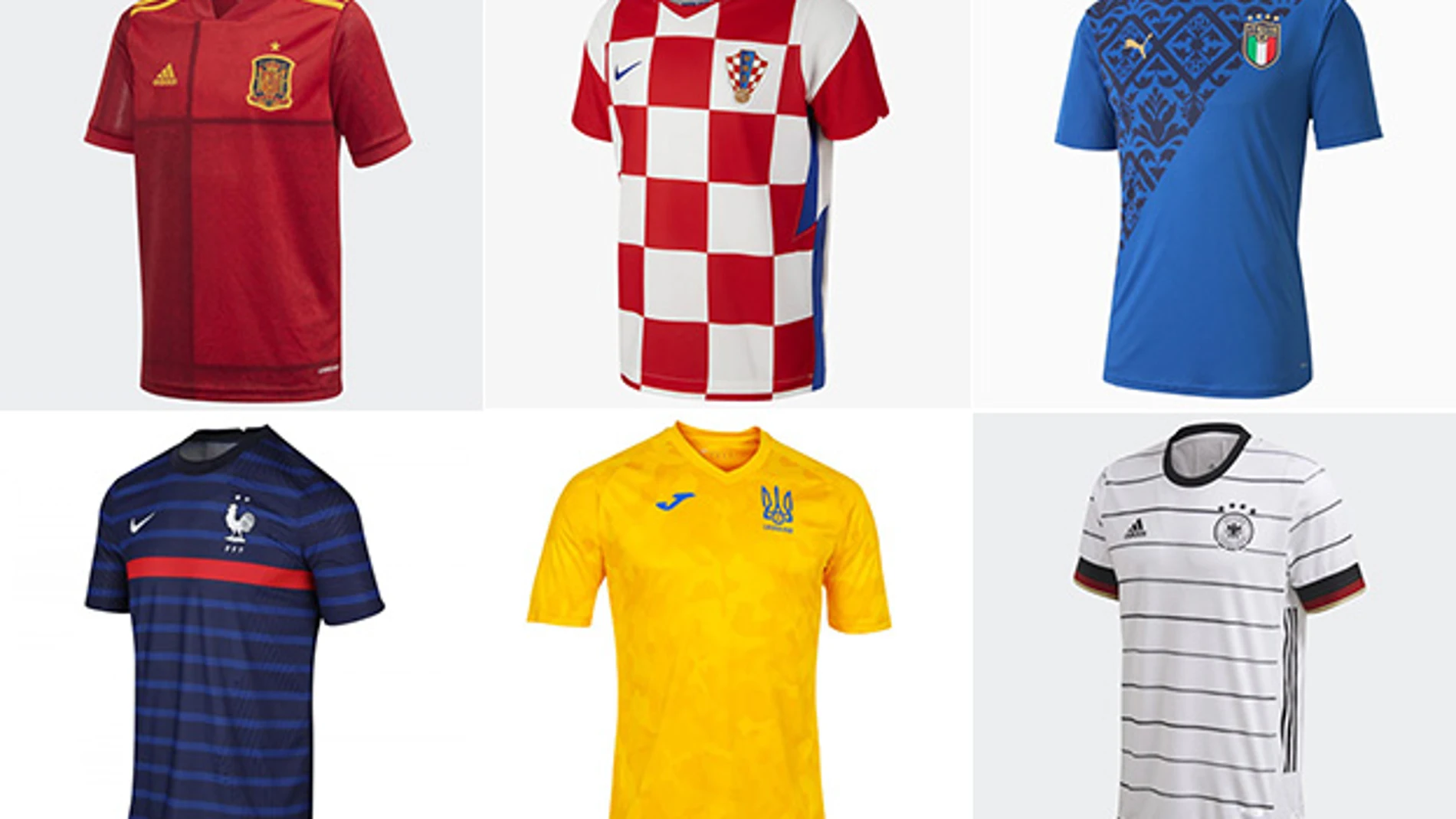 Euro 2020: todas las camisetas de las selecciones