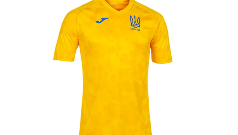 Camiseta de Ucrania como local para la Eurocopa 2020.