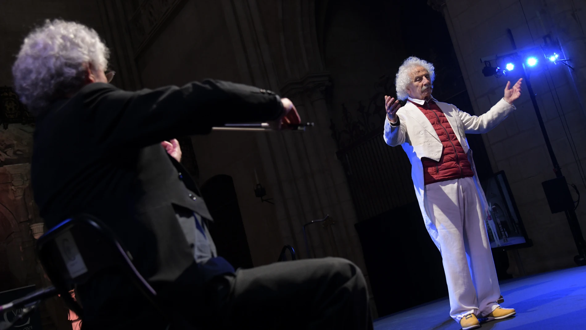 El actor y dramaturgo Rafael Álvarez, El Brujo, interpreta la obra '"Místicos en la Catedral'''', dentro de los actos organizados por la Fundación VIII Centenario de la Catedral. Burgos 2021.