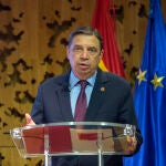 El ministro de Agricultura, Pesca y Alimentación, Luis Planas, durante la presentación del "Informe del Consumo Alimentario en España 2020"