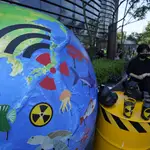 Una protesta contra el uso de energía nuclear en Japón