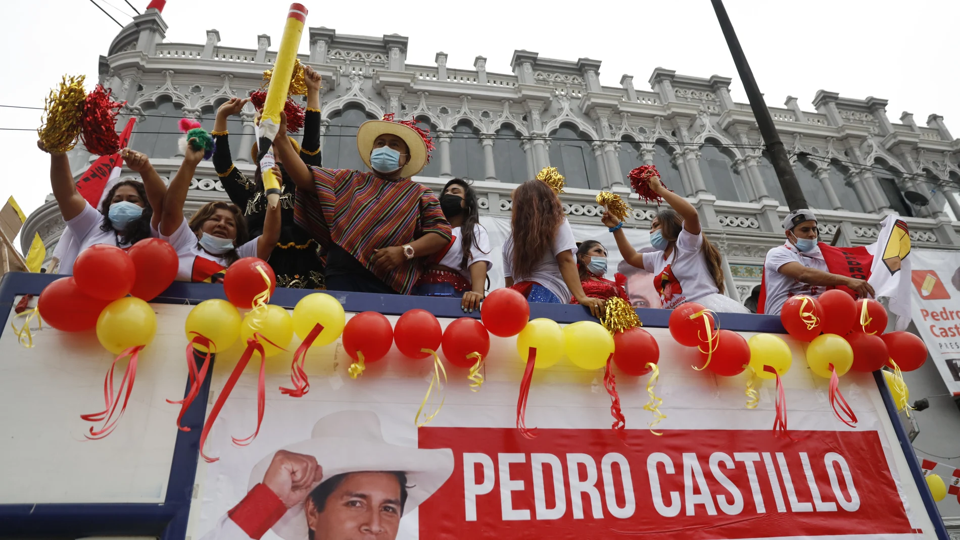 Seguidores de Pedro Castillo, en Lima
