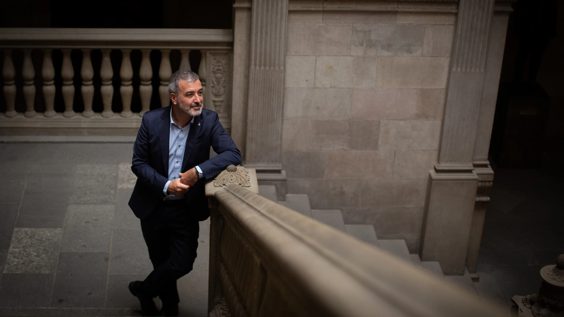 El teniente de alcalde del Ayuntamiento de Barcelona, Jaume Collboni, durante una entrevista para Europa Press.