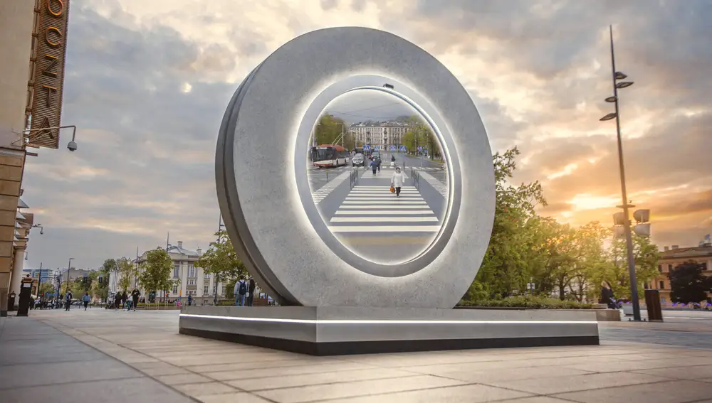 Así es el portal dispuesto en Lublin (Polonia)