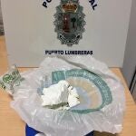 Imagen de la cocaína que portaba la detenida