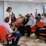 Susana Díaz en un acto con militantes en Rus (Jaén), este domingo