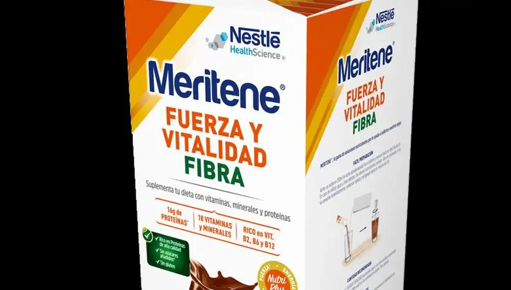 MERITENE FUERZA Y VITALIDAD FIBRA CHOCOLATE 14 SOBRES