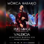 Cartel de la actuación de Mónica Naranjo en Valencia el próximo domingo 26 de septiembre