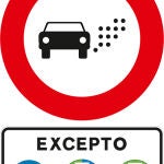 Señal de tráfico que indica la entrada a una zona de bajas emisiones
