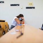 Una alumna de la Comunidad de Madrid en la prueba de la EVAU