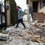 Destrozos causados en una vivienda tras uno de los terremotos que tuvo epicentro en Santa Fe, en Granada
