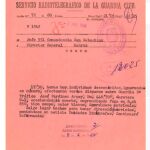 Documento histórico con la primera notificación del asesinato de Pardines