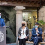El consejero de Cultura y Turismo, Javier Ortega, participa en la presentación de la primera edicion de "Comunidad Seminci''' en la Filmoteca de Castilla y León, junto a Ana Suárez, Ana Redondo y Javier Angulo