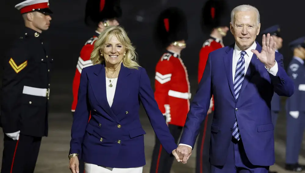 Joe Biden y su esposa Jill aterrizan esta noche en Newquay (Reino Unido)