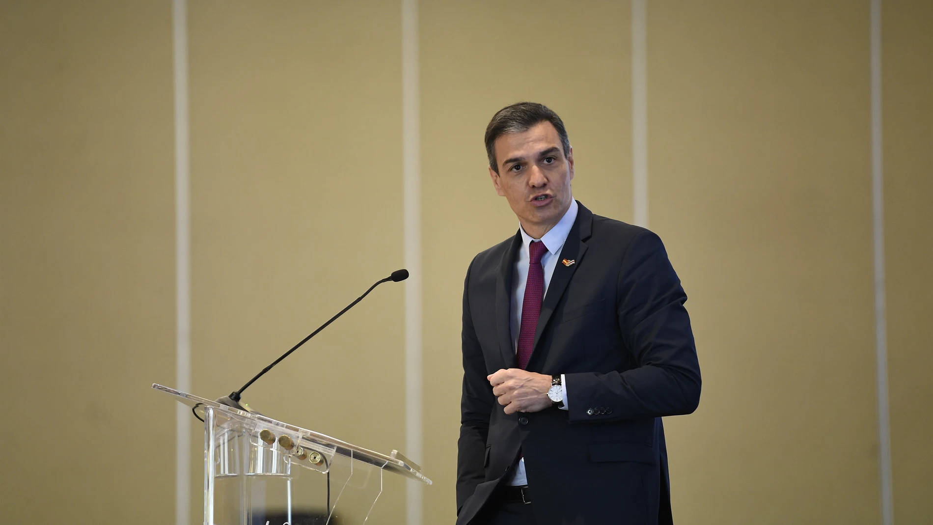 El presidente del Gobierno, Pedro Sánchez, durante su visita a Costa Rica