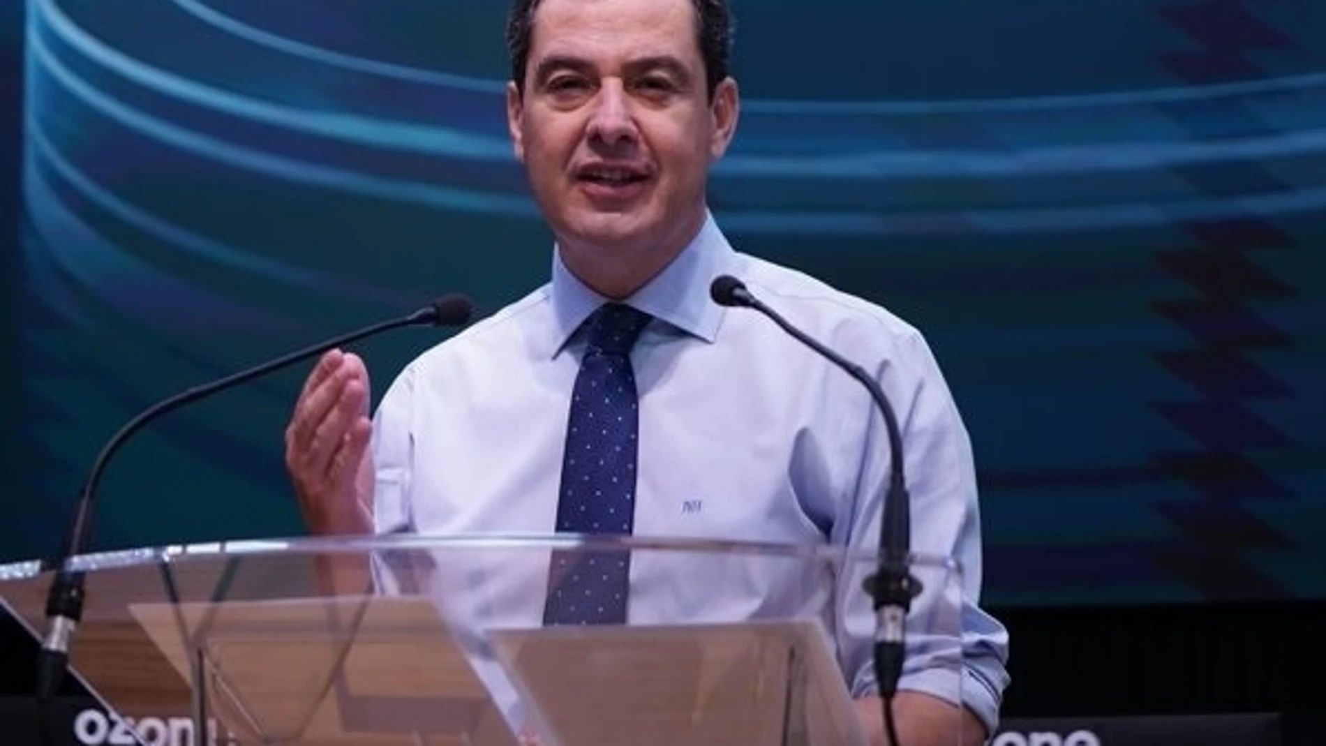 El presidente de la Junta de Andalucía, Juanma Moreno, en Málaga