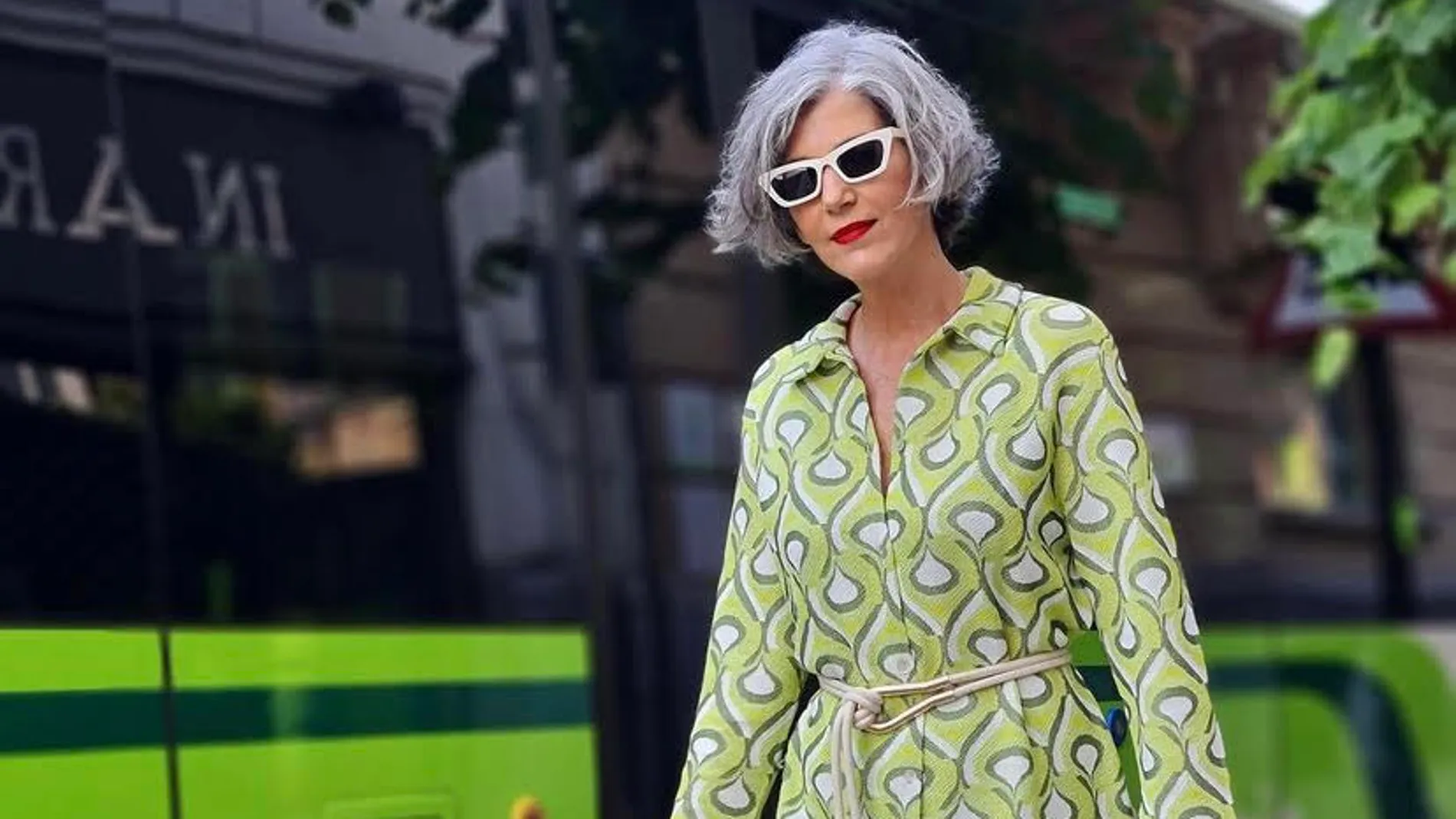 Carmen Gimeno con traje de punto de Zara.