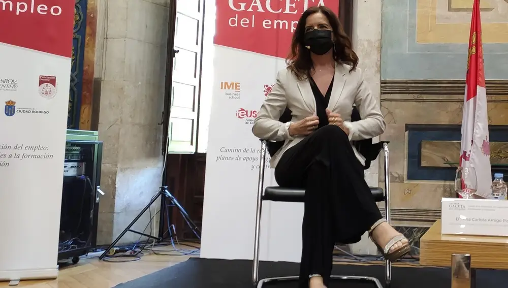 La consejera Ana Carlota Amigo en el Foro Gaceta de Salamanca.EUROPA PRESS11/06/2021